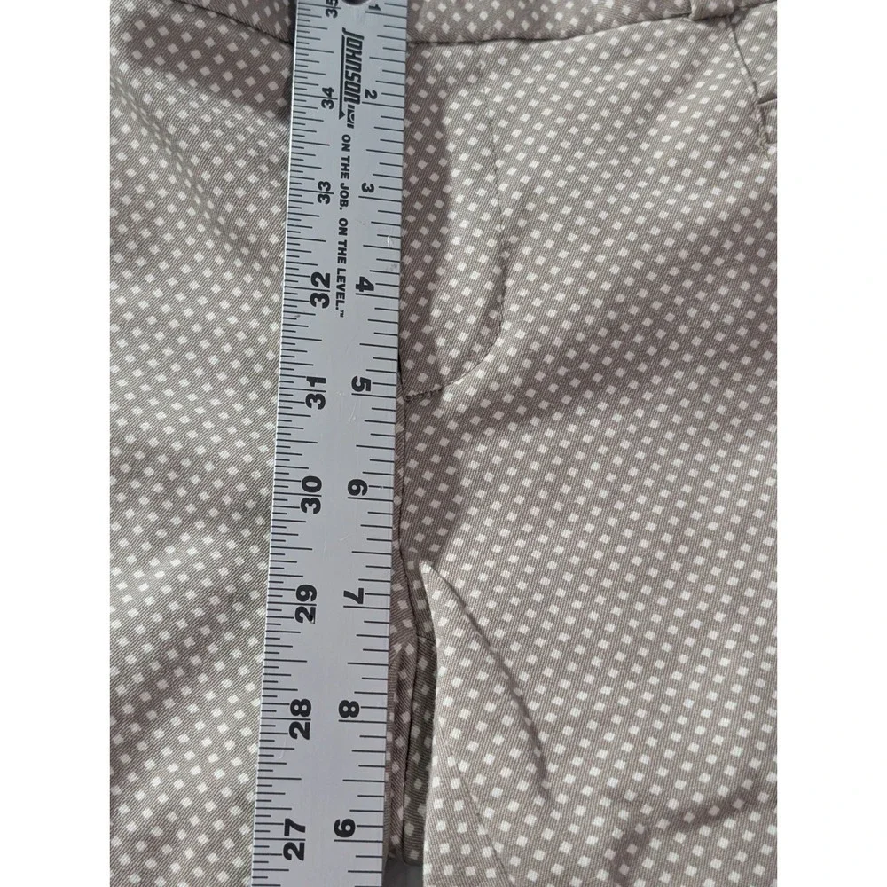 Banana Republic Sloan Fit Petite 0‎ Polka Dot Print Dress Pants Khaki